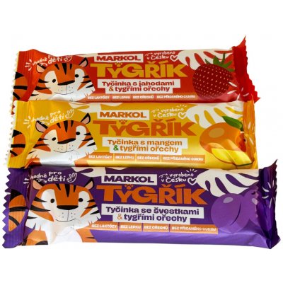 Markol Tiger Bar jahoda, mango, švestka 3 x 30 g – Hledejceny.cz