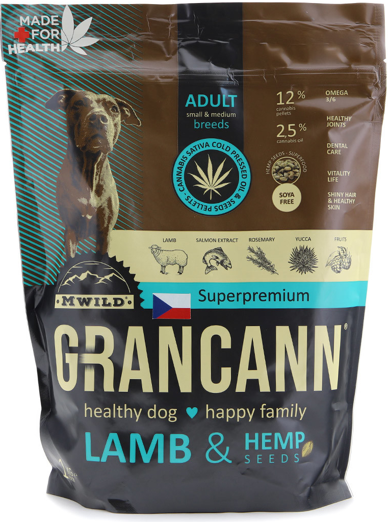 GRANCANN Lamb & Hemp seeds jehněčí a konopná semínka 1 kg