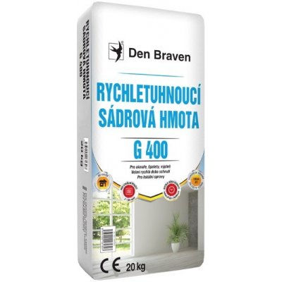 DEN BRAVEN Rychletuhnoucí sádrová hmota G400 20kg – Zboží Mobilmania