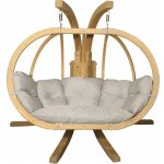 Nábytek z lesa Dřevěné houpací křeslo Globo XL se stojanem – Hledejceny.cz
