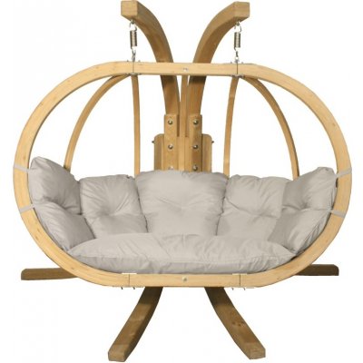 Nábytek z lesa Dřevěné houpací křeslo Globo XL se stojanem – Hledejceny.cz
