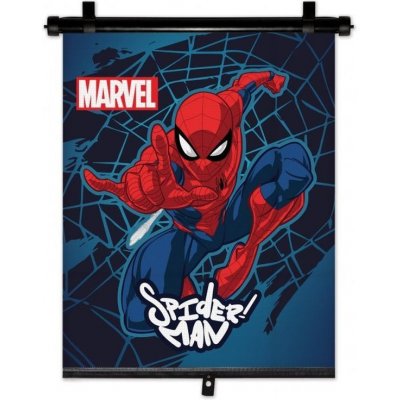 SEVEN Sluneční clona Roletka Spiderman Plast, Polyester, 1 ks 44x35 cm – Zboží Mobilmania