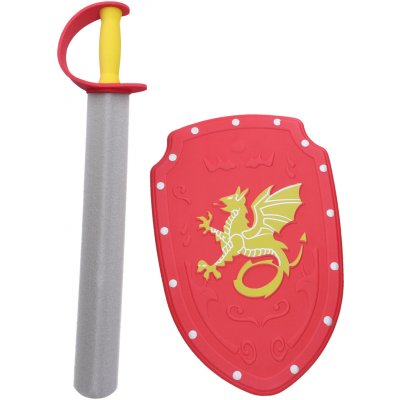 Wiky Meč se štítem pěnový červený 57cm – Hledejceny.cz