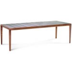 Teakový jídelní stůl Teka, Roda, obdélníkový 243x102x74 cm, teakový rám, deska keramika (gres), (TKA174-01-41) – Hledejceny.cz