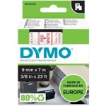 Dymo originální páska do tiskárny štítků, Dymo, 40915, S0720700, červený tisk/bílý podklad 40915 – Zboží Živě