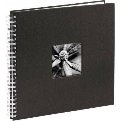 Hama album klasické spirálové FINE ART 36x32 cm, 50 stran, černá, bílé listy – Zboží Mobilmania