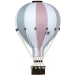 Super balloon dekorační horkovzdušný balón růžová/šedozelená M – Zboží Dáma