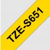 Etiketa Brother - TZe-S651 žlutá / černá 24 mm