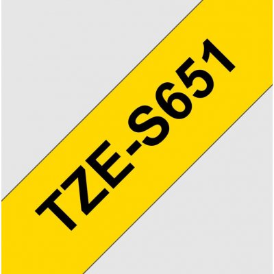 Brother - TZe-S651 žlutá / černá 24 mm