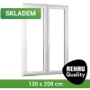 Venkovní dveře SKLADOVÁ-OKNA REHAU Smartline+ 130 x 208 cm Bílá