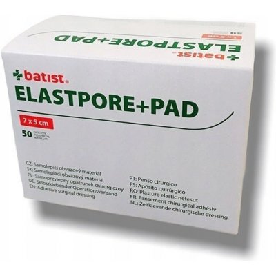 Jiaxing Fuluo Medical Supplies Co., Ltd Náplast Elastpore + PAD sterilní 7 x 5 cm, 50 ks