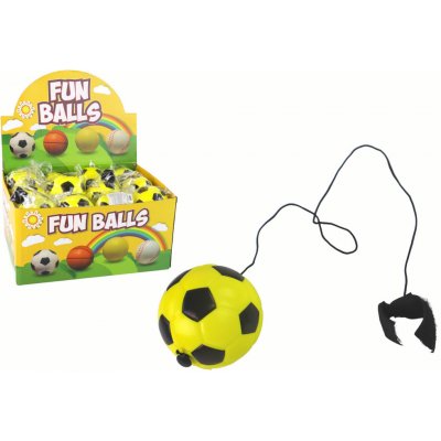 Lean Toys PU s gumou Jojo na skákání 6 cm žlutý