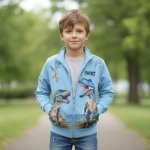 Kugo ZM8850 světle modrá s dinosaury – Hledejceny.cz