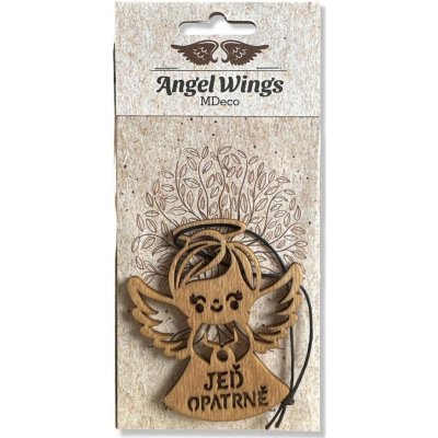 Angel Wings dřevěná vůně do auta Jeď Opatrně anděl – Hledejceny.cz