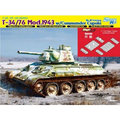 Dragon Model Kit tank 6621 T-34/76 Mod.1943 w/Commander Cupola No. 112 Factory 1:35