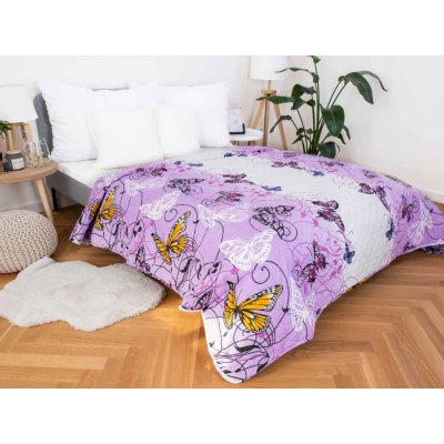 MKLuzkoviny přehoz na postel Karolína fialová 220 x 240 cm – Zboží Dáma
