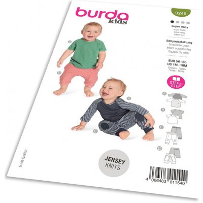 Střih Burda 9246 - Tričko a tepláčky pro miminka – Zboží Dáma