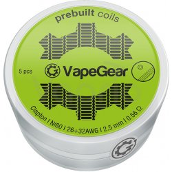 VapeGear předmotané spirálky Clapton Ni80 0,56ohm