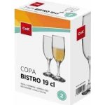 Cegeco SKLENIC NA ŠAMPAŇSKÉ BISTRO SKLO 2 x 190 ML – Zbozi.Blesk.cz