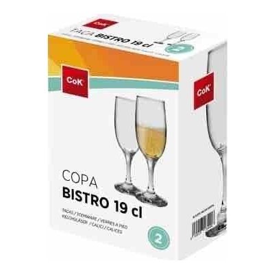 Cegeco SKLENIC NA ŠAMPAŇSKÉ BISTRO SKLO 2 x 190 ML – Zbozi.Blesk.cz