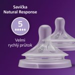 Philips Avent Natural Response savička SCY965/02 průtok 5 rychlý transparentní 2 ks – Hledejceny.cz