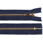 Prima-obchod Kovový zip No 5 délka 10 cm (jeansový), barva 330 modrá tmavá zlatá – Hledejceny.cz