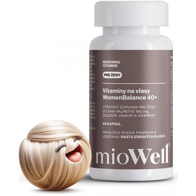 mioWell WomenBalance 40+ Komplexní řešení proti vypadávání vlasů pro ženy 60 kapslí – Hledejceny.cz