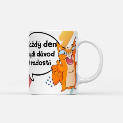 E-cut.cz Hrnek Každý den najdi důvod k radosti Černá 330 ml – Hledejceny.cz