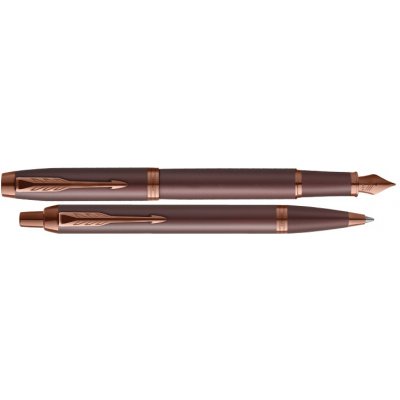 Parker 1502/3190514 IM Monochrome Burgundy duo sada dárková sada plnicího pera a kuličkové tužky – Zboží Živě