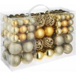 tectake 403323 sada 100 zlatých vánočních ozdob zlatá – Hledejceny.cz
