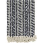 Chic Antique Přehoz z recyklované bavlny Aix Midnight 130 × 150 cm, modrá barva, textil – Zboží Dáma