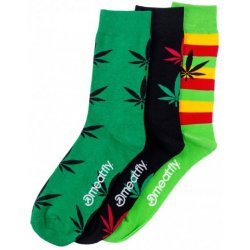 Meatfly ponožky Ganja Green socks 2022 L10