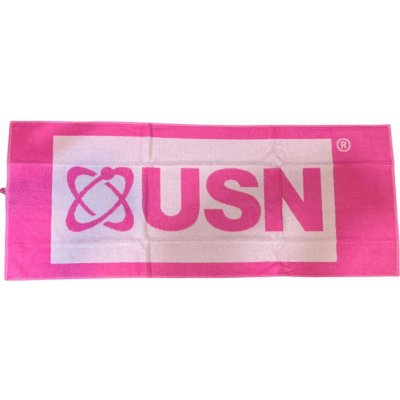 USN ručník Gym Towel 50 x 120 cm růžovo bílá twl004