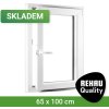 Okno SKLADOVÁ-OKNA.cz REHAU Smartline+, otvíravo-sklopné pravé 650 x 1000