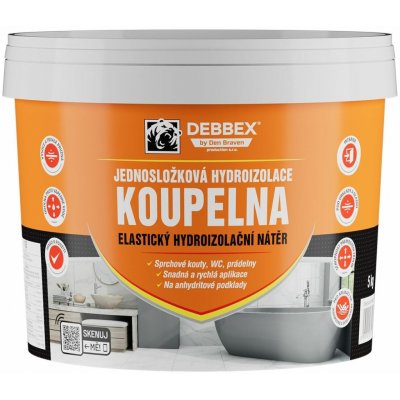 Den Braven Hydroizolační nátěr do koupelen, 5 kg, medově hnědý CH0290 – Zboží Mobilmania