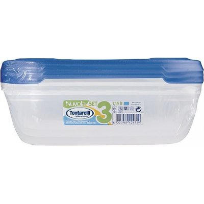Tontarelli Nuvola Sada dóz na potraviny modrá 3 × 1,15 l – Sleviste.cz