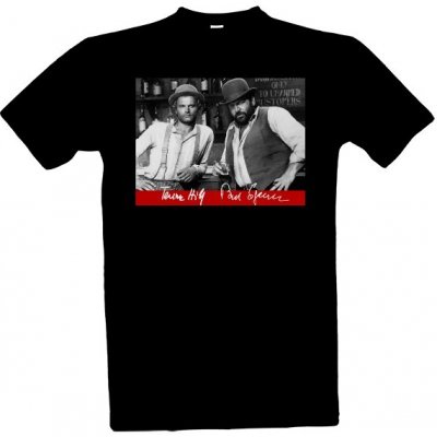 Tričko s potiskem Bud Spencer & Terence Hill pánské černé – Zboží Mobilmania
