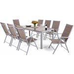 Home&Garden Zahradní sestava Ibiza 185 cm Silver / Taupe 8+1 – Zboží Dáma