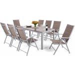 Home&Garden Zahradní sestava Ibiza 185 cm Silver / Taupe 8+1 – Hledejceny.cz