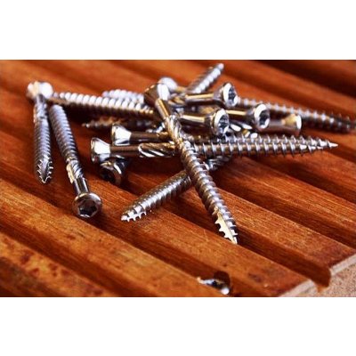 Terasový vrut 4x60 TORX T15 nerez C2 s redukovanou hlavou (200 ks/bal + BIT) – Zboží Mobilmania