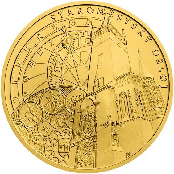 Česká mincovna zlatá mince Staroměstský orloj stand 139,5 g