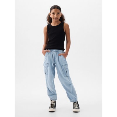 GAP Dětské balónové cargo kalhoty Modrá – Zboží Dáma