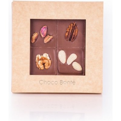 Chocobonte čokoláda mléčná s pistáciemi, vlašskými ořechy, mandlemi a pekany 45 g – Zboží Mobilmania
