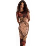 Desigual Dámské šaty 24SWVF01 6000 VEST NOELIA 6000 BROWN – Zboží Dáma