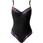 Blancheporte jednodílné zeštíhlující plavky s kosticemi potisk černé – Zboží Dáma