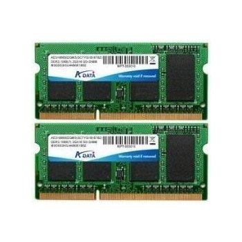 ADATA SODIMM DDR3 16GB (2x8GB) 1333MHz CL9 AD3S1333W8G9-2