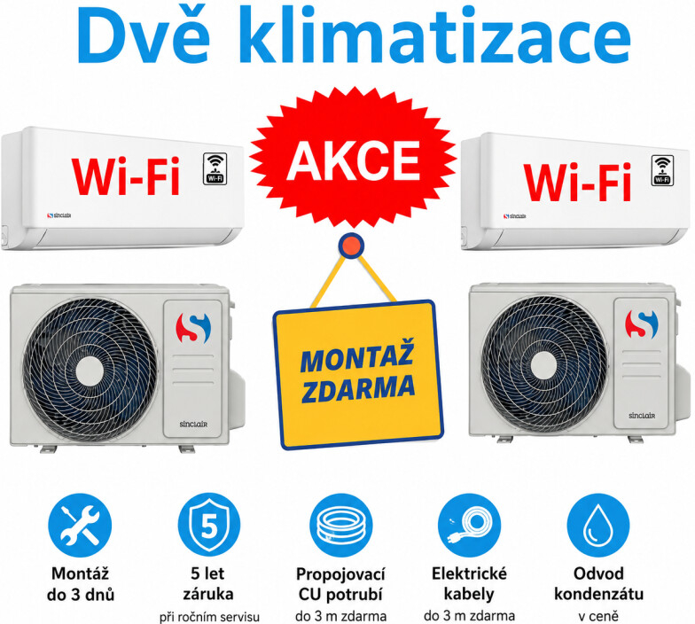 Sinclair SKY 3,5 kW 2 ks