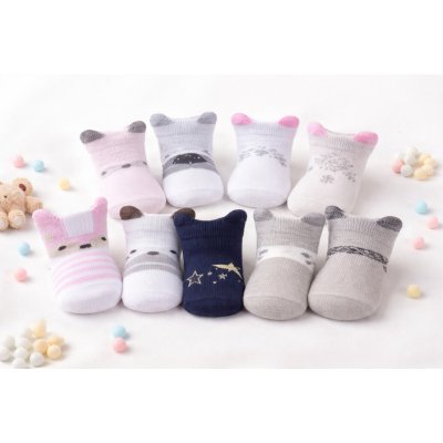 Be Snazzy Kojenecké kotníčkové ponožky s oušky Besnazzy 1 ks – Zboží Mobilmania