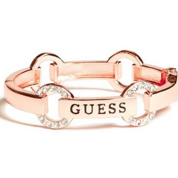 Guess Rose Gold-Tone Pave Logo Bangle P280970326A