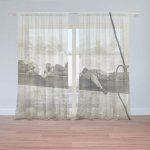 Sablio Záclony Ležící zedníci na traverze: 2ks 150x250cm – Hledejceny.cz